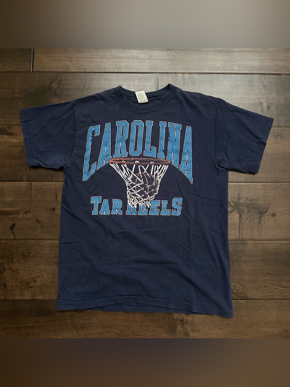 Carolina Tar Heels Navy Basketball Graphic Tee